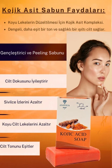 Kojik Asit Zerdeçal Sabunu Hücre Yenileyici Ciltteki Lekeleri Giderici Kolajen Etkisi Hyaluronik - 3