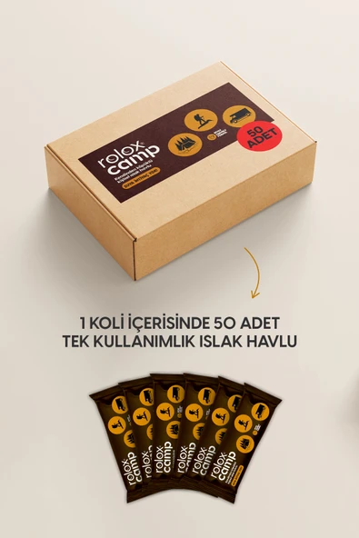 Camp - 50 Paket – Kendinden Köpüklü Kişisel Islak Havlu - 5