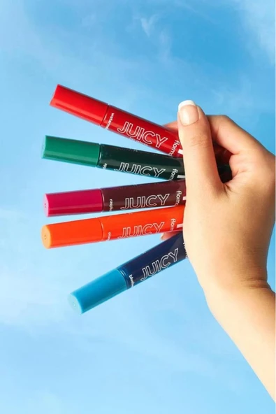 Juicy Renk Veren Meyve Aromalı Nemlendirici Dudak Parlatıcısı - 002 Orange - Resim 6