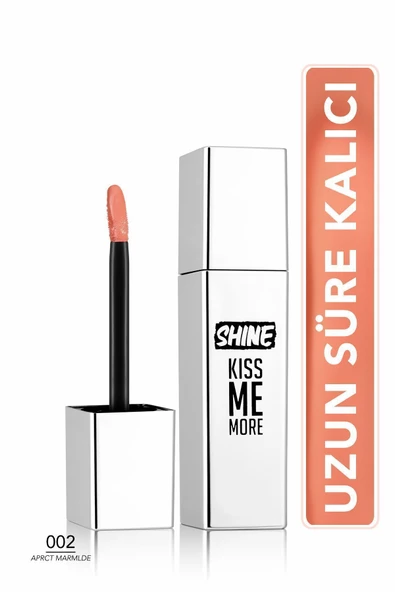 Shine Kiss Me More Uzun Süre Kalıcı & Parlak Bitişli Likit Ruj - 002 Marmalade