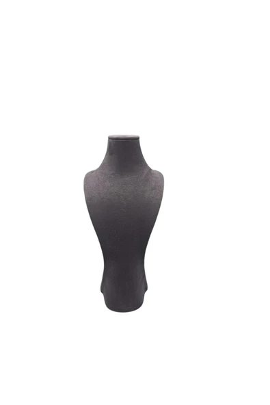 Adonis Model Sardunya Kumaş Füme Renk Boy 38cm Kolye Takı Sergileme Mankeni - Resim 2