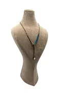 Süet Kumaş Lidya Manken Kahve Renk 42/20 Cm Kolye Gerdanlık Takı Sergileme Mankeni