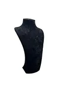 Süet Kumaş Elisia Manken Siyah Renk 25/12 Cm Kolye Gerdanlık Takı Sergileme Mankeni - 4