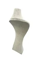 Süet Kumaş Lidya Manken Krem Renk 42/20 Cm Kolye Gerdanlık Takı Sergileme Mankeni - 2