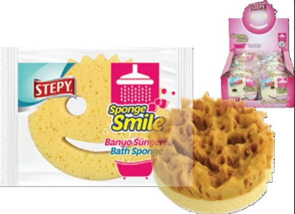 Stepy Smile Banyo Süngeri Antibakteriyel x 2 Paket - Resim 3