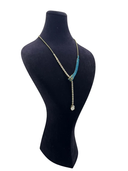 Süet Kumaş Lidya Manken Siyah Renk 42/20 Cm Kolye Gerdanlık Takı Sergileme Mankeni ürün görseli