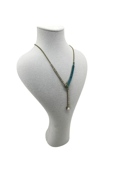 Zeus Model Süet Kumaş Gri Renk 42 / 22 Cm Takım Kolye Sergileme Mankeni