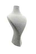 Süet Kumaş Lidya Manken Gri Renk 42/20 Cm Kolye Gerdanlık Takı Sergileme Mankeni - 3