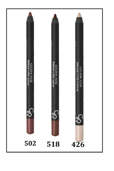 En Trend Dream Eyes Göz -dudak Kalemi 502-518-426 Set 3'lü