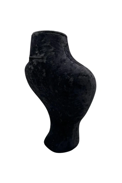 Zeus Model Süet Kumaş Siyah Renk 29/ 22 Cm Takım Kolye Sergileme Mankeni - 3