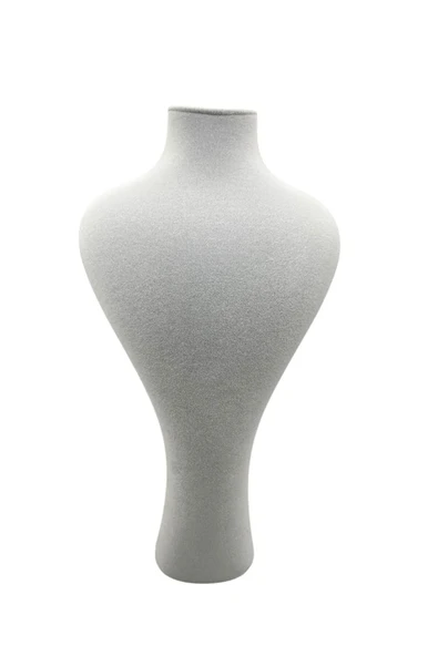 Zeus Model Süet Kumaş Gri Renk 42 / 22 Cm Takım Kolye Sergileme Mankeni - 2