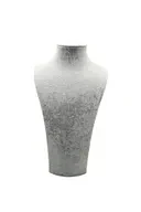 Süet Kumaş Elisia Manken Gri Renk 25/12 Cm Kolye Gerdanlık Takı Sergileme Mankeni - Resim 4