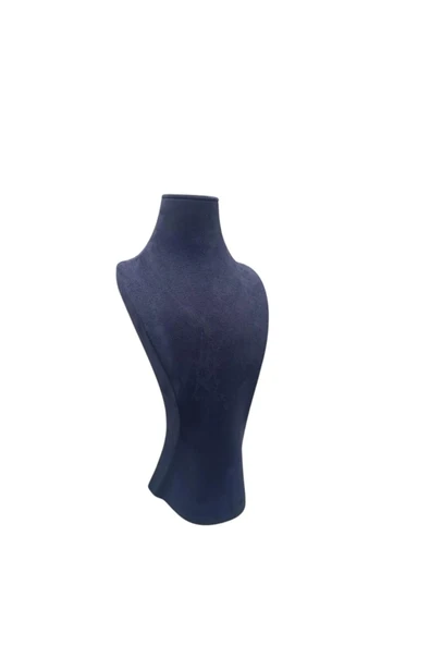 Adonis Model Sardunya Kumaş Lacivert Renk Boy 38cm Kolye Takı Sergileme Mankeni - 2