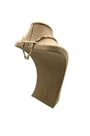 Süet Kumaş Kahve Renk 24/15 cm Kolye Gerdanlık Zincir Takı Sergileme Üçgen Mankeni - 2