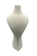 Süet Kumaş Lidya Manken Krem Renk 42/20 Cm Kolye Gerdanlık Takı Sergileme Mankeni - 4