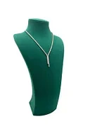 Süet Kumaş Elisia Manken Yeşil Renk 40/20 Cm Kolye Gerdanlık Takı Sergileme Mankeni