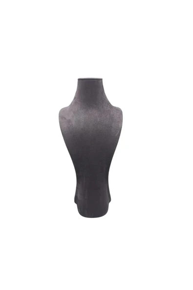 Adonis Model Sardunya Kumaş Füme Renk Boy 33 cm Kolye Takı Sergileme Mankeni - Resim 2