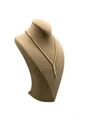 Süet Kumaş Kahve Renk 24/15 cm Kolye Gerdanlık Zincir Takı Sergileme Üçgen Mankeni