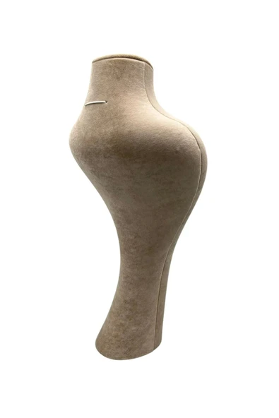 Zeus Model Süet Kumaş Sütlü Kahve Renk 42 22 cm Takım Kolye Sergileme Mankeni - 3