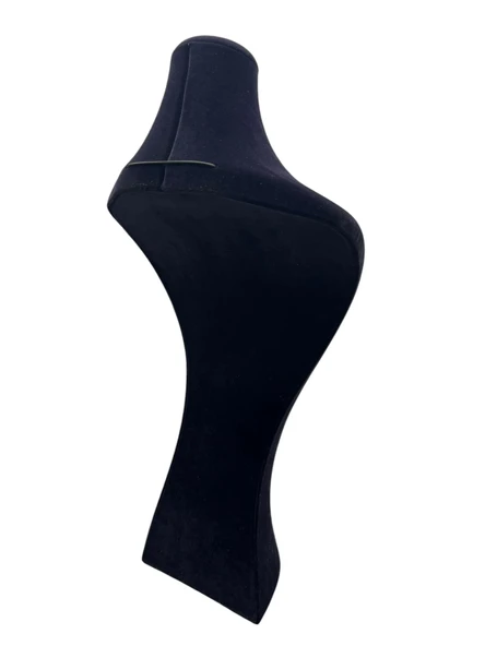 Süet Kumaş Lidya Manken Siyah Renk 42/20 Cm Kolye Gerdanlık Takı Sergileme Mankeni - Resim 4