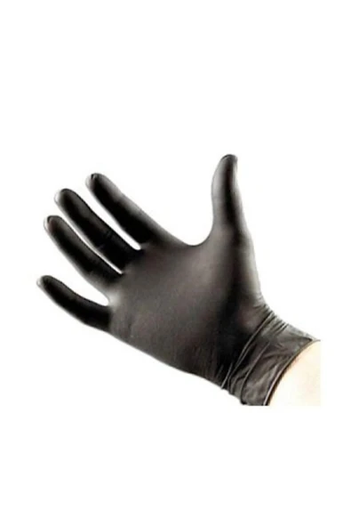 Has-Pet Haspet Siyah Nitril Pudrasız Muayene Eldiveni 100'Lü ( Medium ) ürün görseli