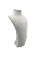 Süet Kumaş Elisia Manken Krem Renk 40/20 Cm Kolye Gerdanlık Takı Sergileme Mankeni - 4