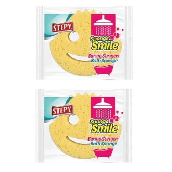 Stepy Smile Banyo Süngeri Antibakteriyel x 2 Paket ürün görseli