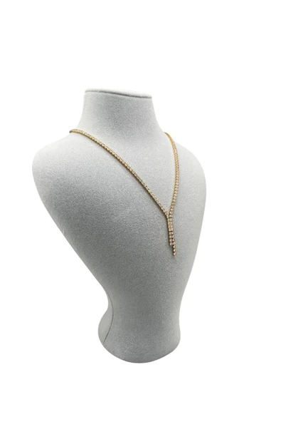 Zeus Model Süet Kumaş Gri Renk 29/ 22 Cm Takım Kolye Sergileme Mankeni ürün görseli