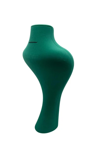 Zeus Model Süet Kumaş Yeşil Renk 42 / 22 Cm Takım Kolye Sergileme Mankeni - Resim 3