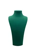 Süet Kumaş Elisia Manken Yeşil Renk 25/12 Cm Kolye Gerdanlık Takı Sergileme Mankeni - Resim 2