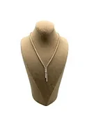 Süet Kumaş Kahve Renk 24/15 cm Kolye Gerdanlık Zincir Takı Sergileme Üçgen Mankeni - 3