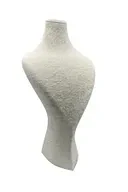 Süet Kumaş Lidya Manken Krem Renk 42/20 Cm Kolye Gerdanlık Takı Sergileme Mankeni - 3