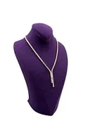 Süet Kumaş Mor Renk 24/15 cm Kolye Gerdanlık Zincir Takı Sergileme Üçgen Mankeni ürün görseli