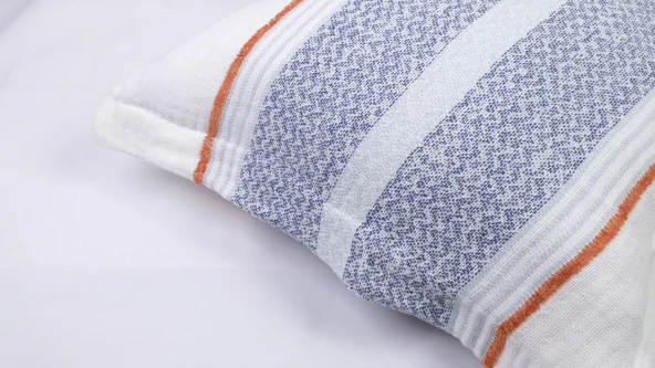 Çift Kişilik Cali İndigo Pamuk Yatak Örtüsü Nevresim Seti - 6