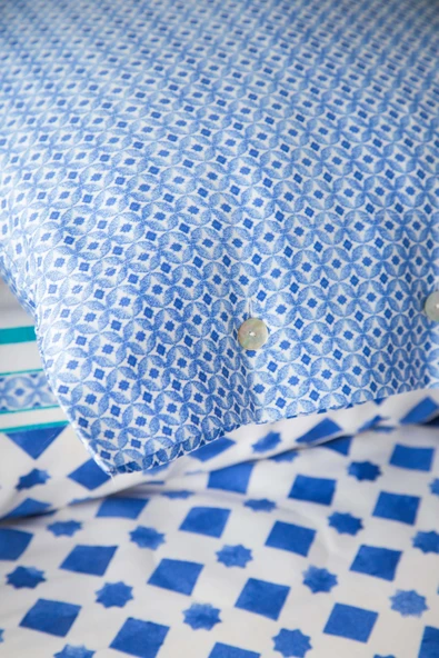 King Size Terra İndigo Tencel Nevresim Takımı - 2