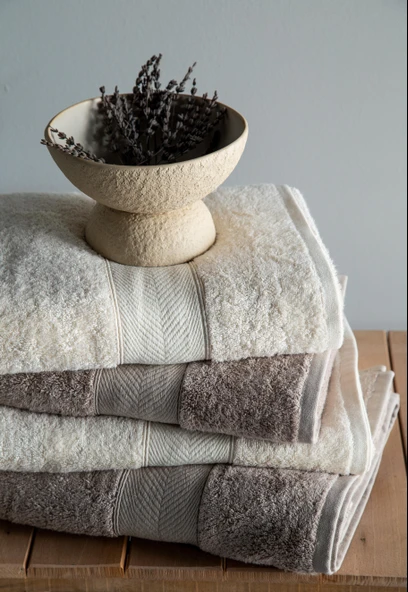 Lotus 90x150 CM Ekru/Vizon Havlu Aile Seti - 4