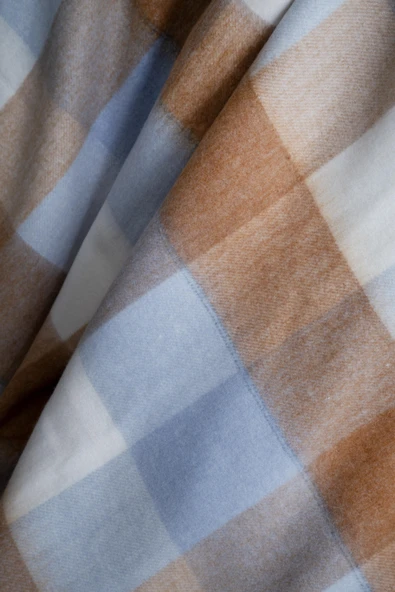 Çift Kişilik Porto İndigo Battaniyeli Nevresim Takımı - Resim 3