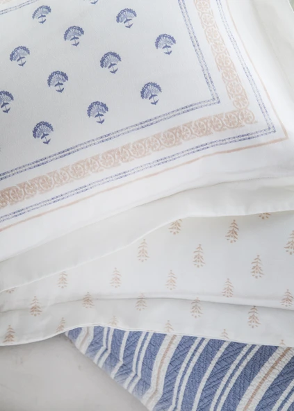 Tek Kişilik Florantine Blue Timeless Yatak Örtüsü Nevresim Prime Set - 2