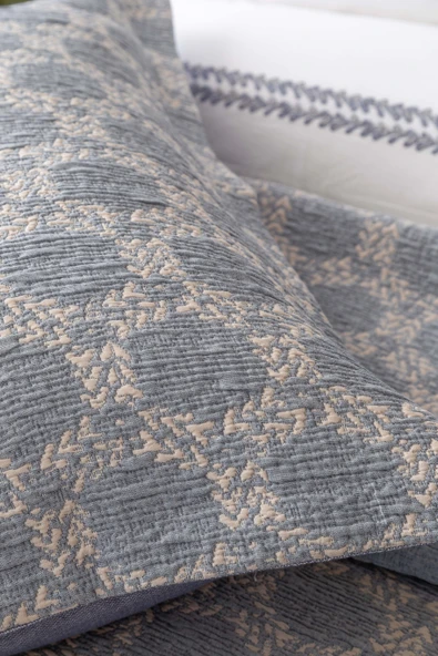 Çift Kişilik Crown İndigo Timeless Yatak Örtüsü Nevresim Prime Set - 3