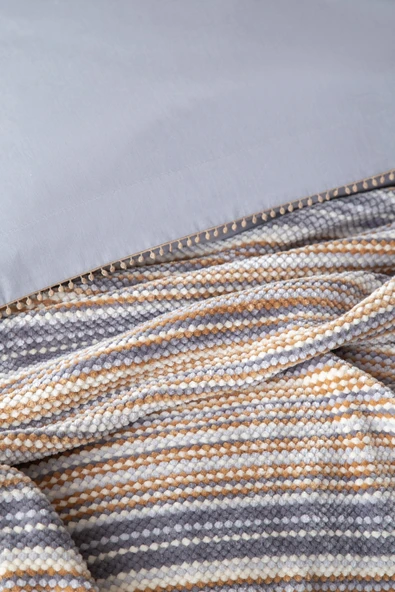 Tek Kişilik Lizbon Gri Yatak Örtülü Nevresimli Set - 4