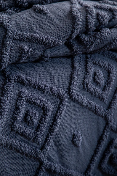 Çift Kişilik Ellion İndigo Trikolu Battaniyeli Nevresim Takımı - 4