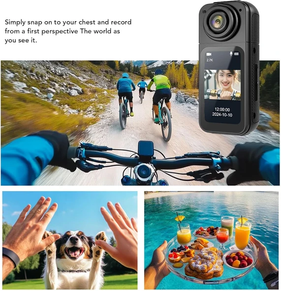 Ozmik S70 2.7k çözünürlük, 180D. Dönen Lens  Wifi Manyetik Gövde montajı Aksiyon kamera - 4