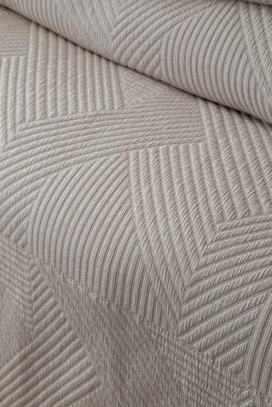 Çift Kişilik Savoy Bej Yatak Örtüsü Seti - 2