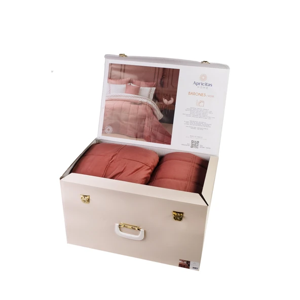 Çift Kişilik Barones Rose Saten Nevresim Set - 4