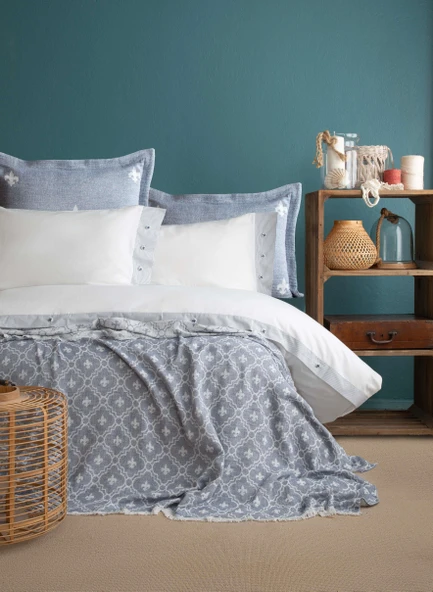 Çift Kişilik Florans Pamuk Yatak Örtüsü Nevresim Seti