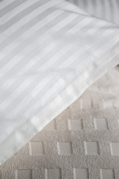 Çift Kişilik Times Ekru Unique Touch Nevresim Takımı - 3