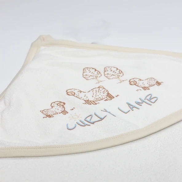 Nessiworld Bistyle Curly Lamb Tulum 15108 Bej Mavi Ekru - Resim 2