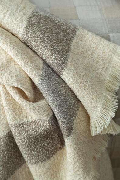 Çift Kişilik Piazza Bej Timeless Yatak Örtüsü Nevresim Prime Set - 5