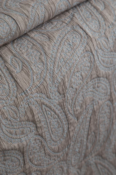 Çift Kişilik Marsilya İndigo Yatak Örtülü Nevresimli Set - 2