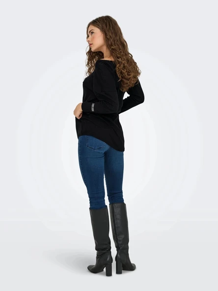 Only 15367602 Uzun Kol Kadin Body - Siyah - 2